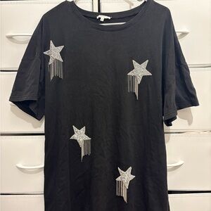Black Star Embellished Dress